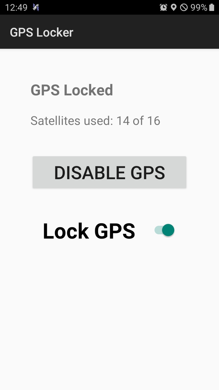 Screenshot of GPS Locker