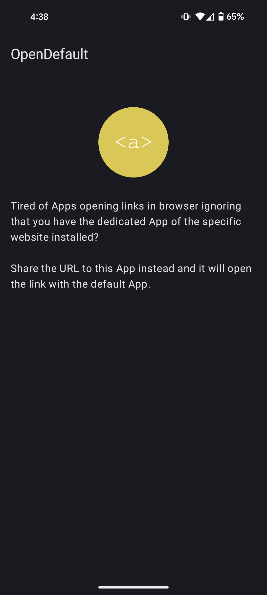 Screenshot of OpenDefault