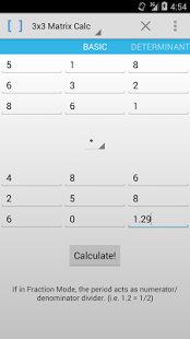 Screenshot of Matrix Calc