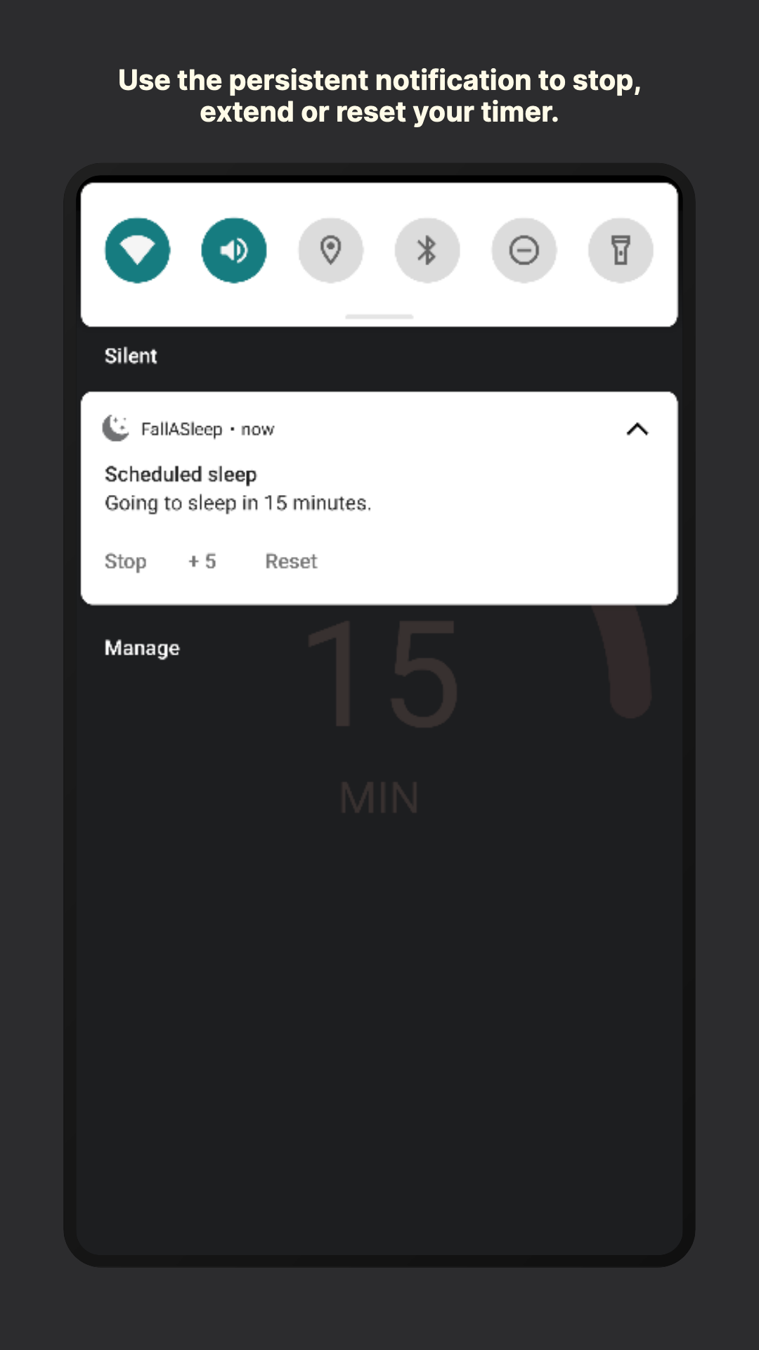 Screenshot of FallASleep - Device sleep timer