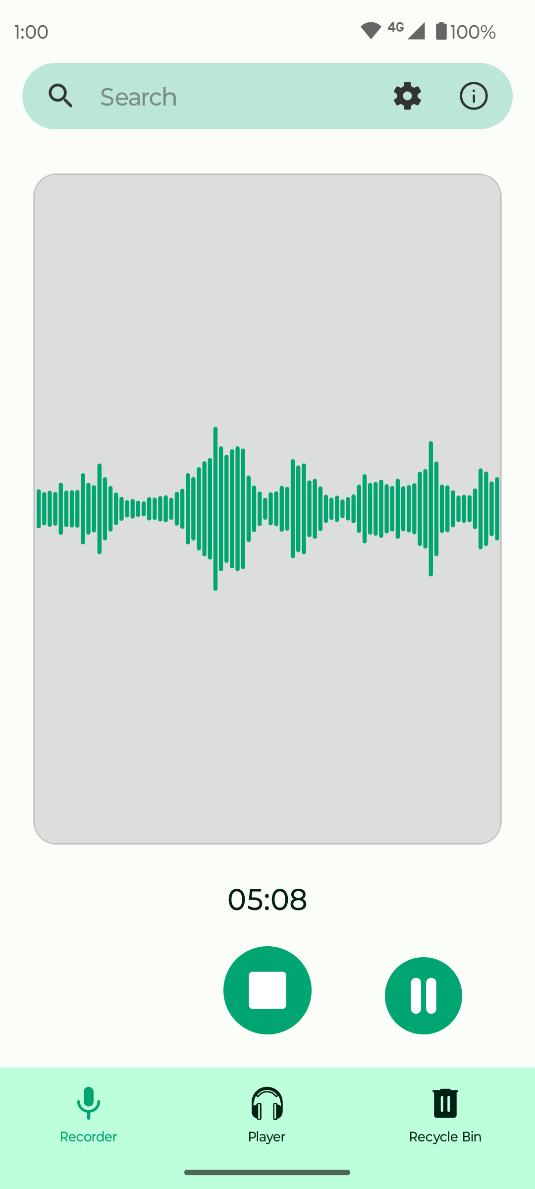 Screenshot of Fossify Voice Recorder