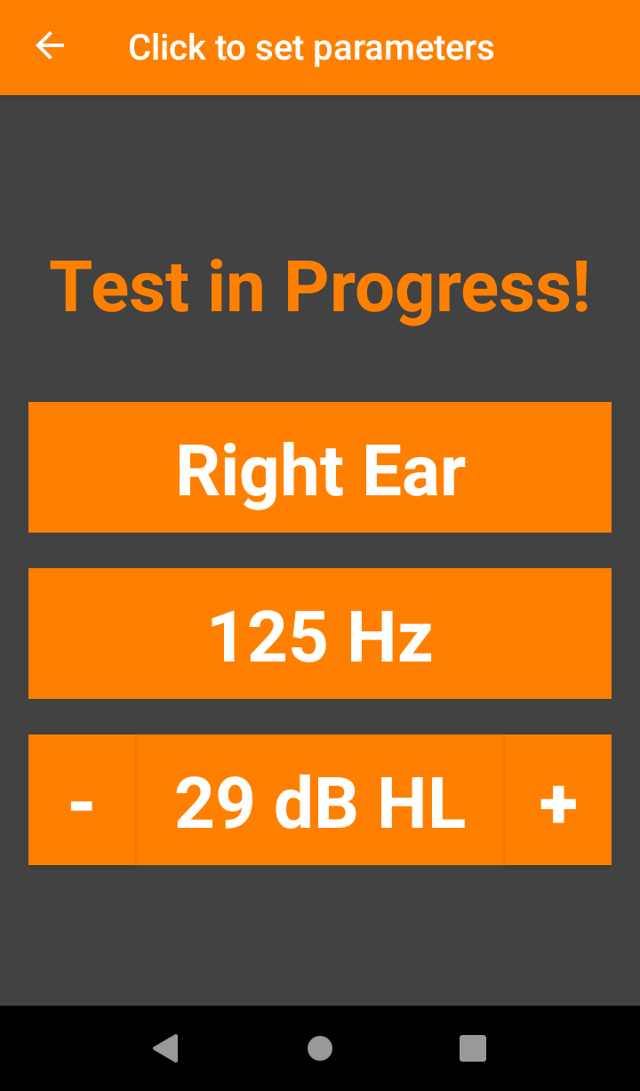 Screenshot of hEARtest