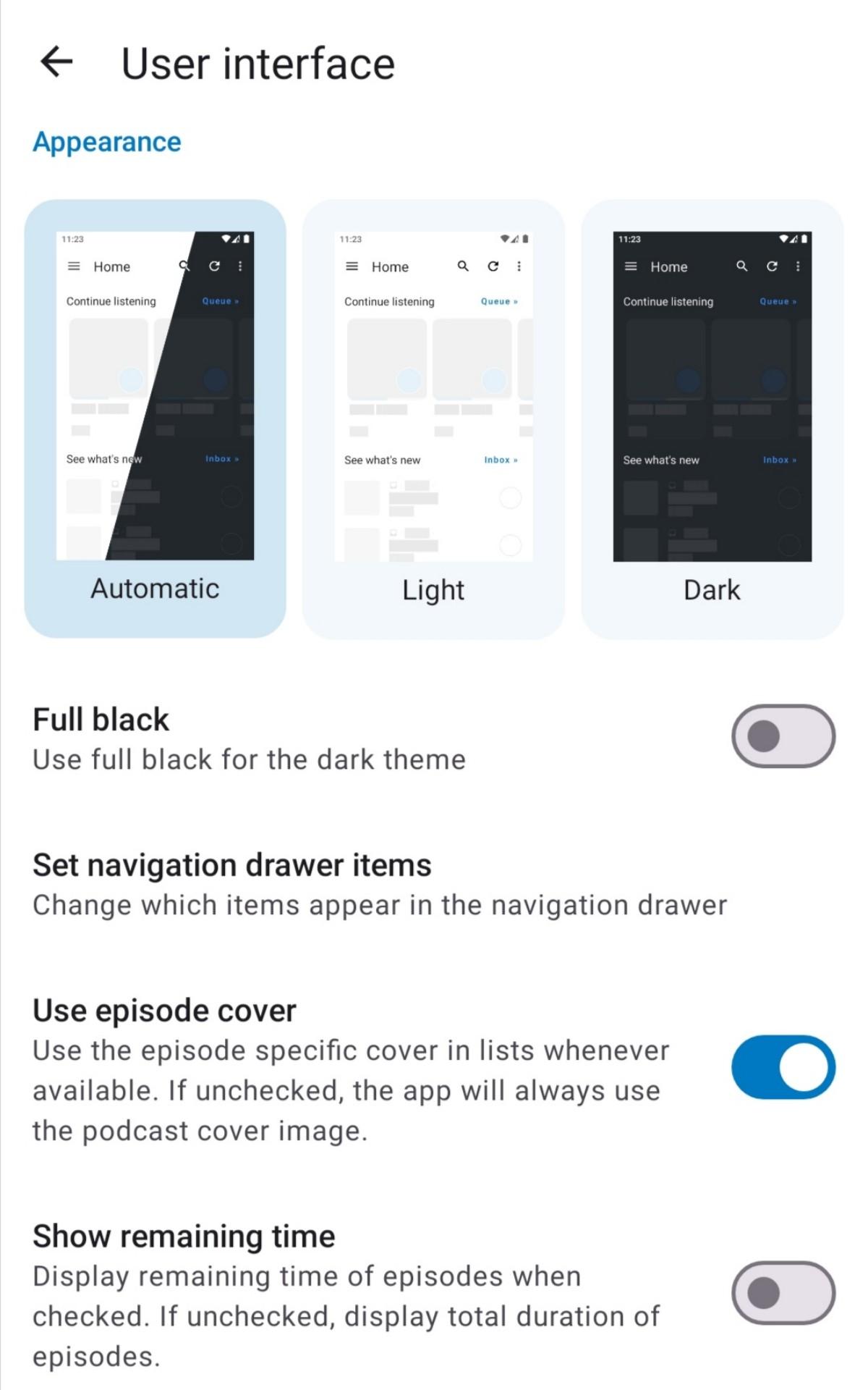 Screenshot of Podcini.R - Podcast instrument