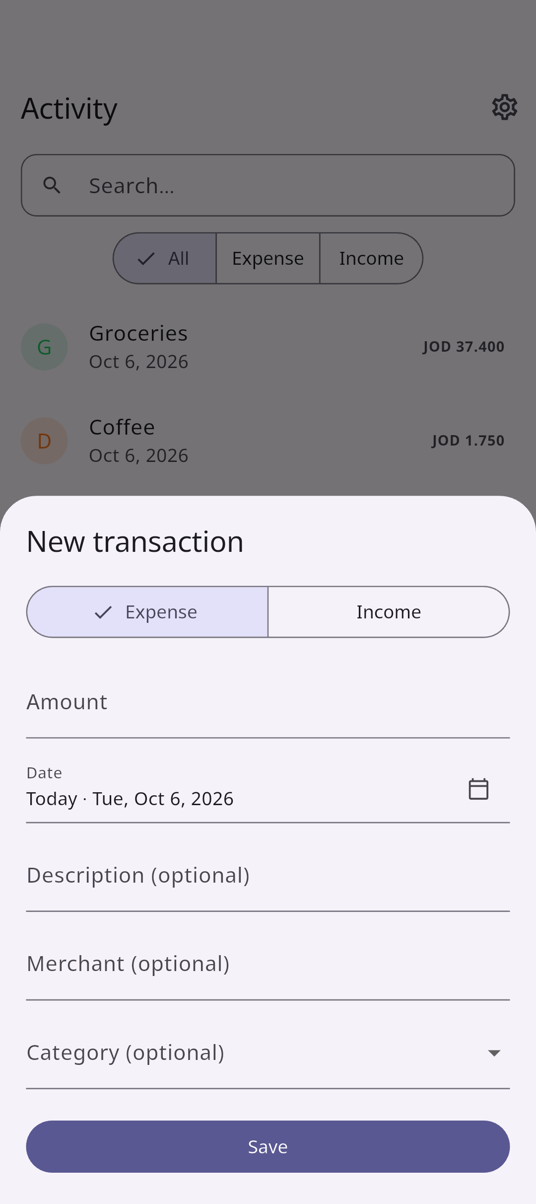 Screenshot of Pocket Sense