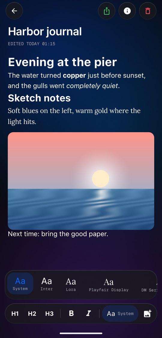 Screenshot of Nocean