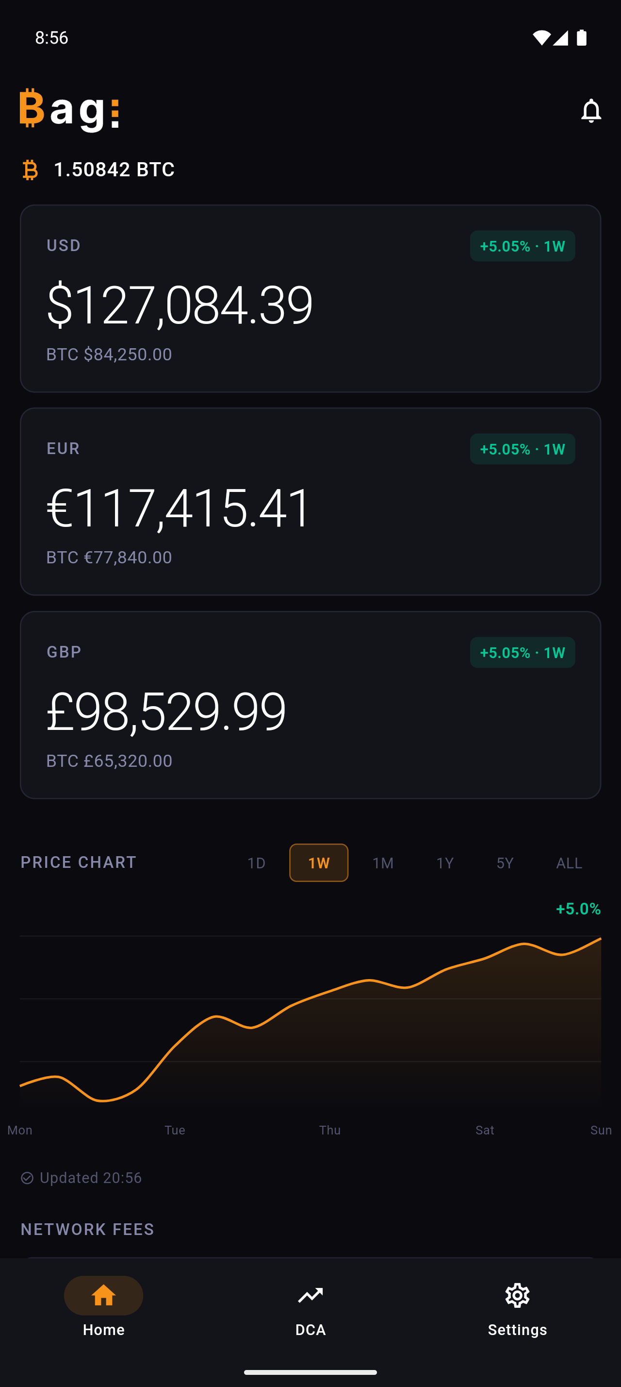 Screenshot of Bag