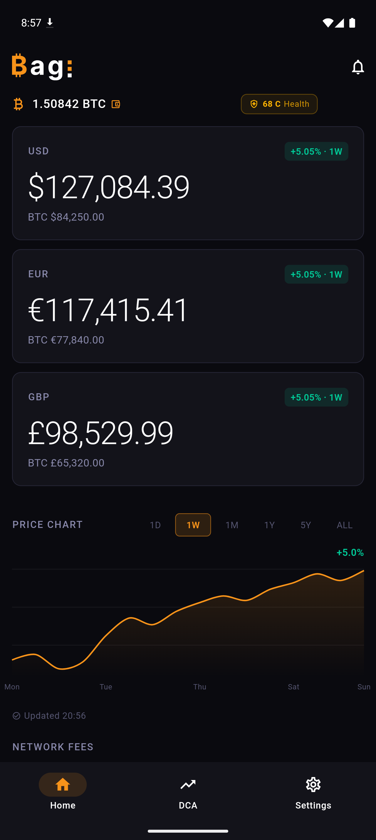 Screenshot of Bag
