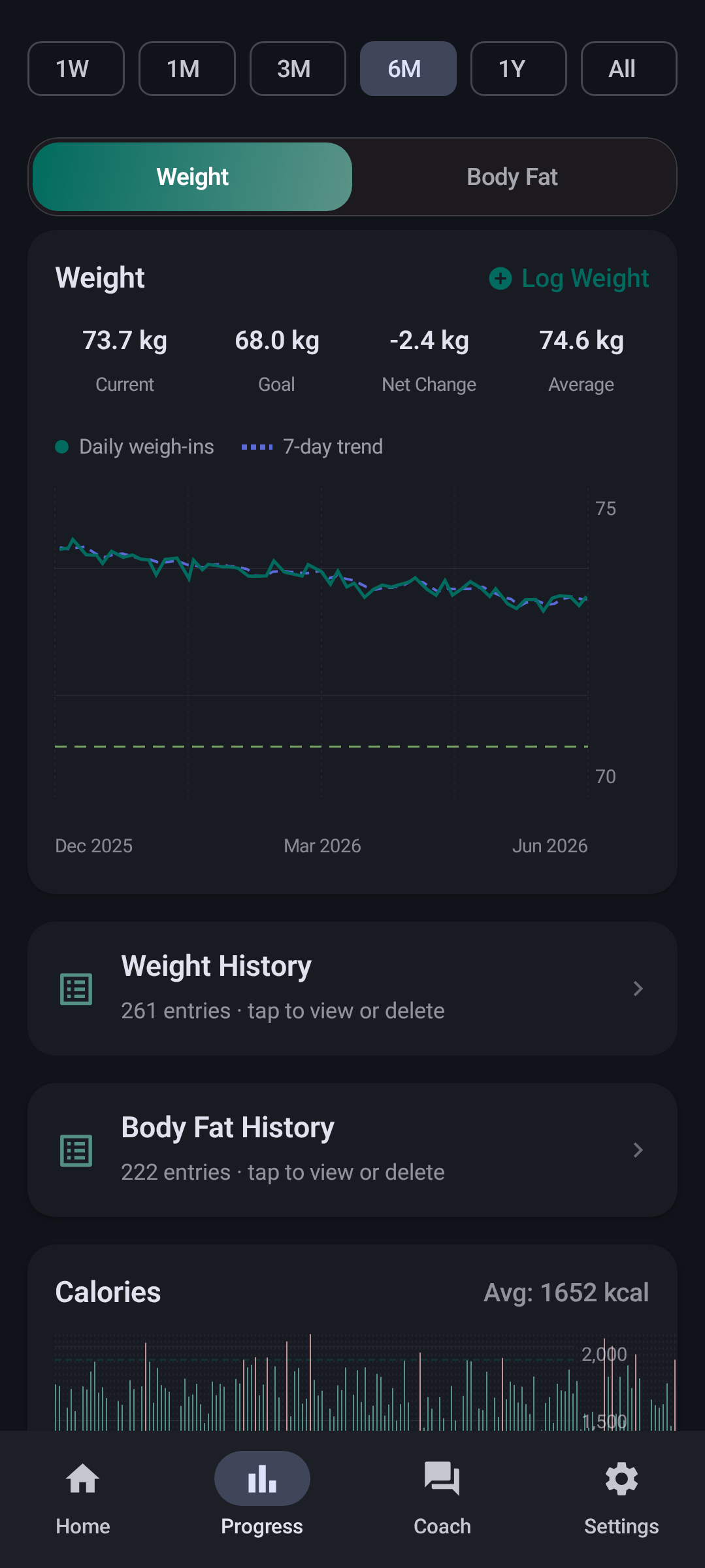 Screenshot of Chompass - Calorie Tracker