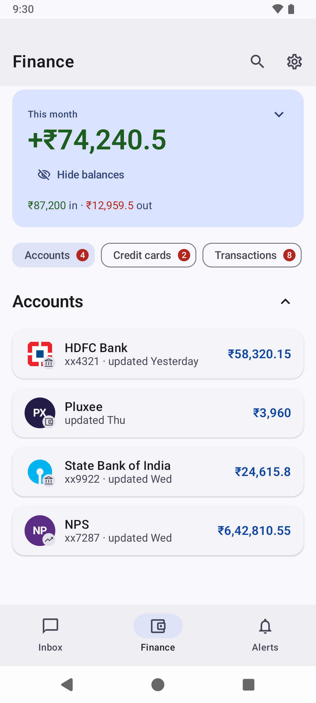 Screenshot of Clear SMS