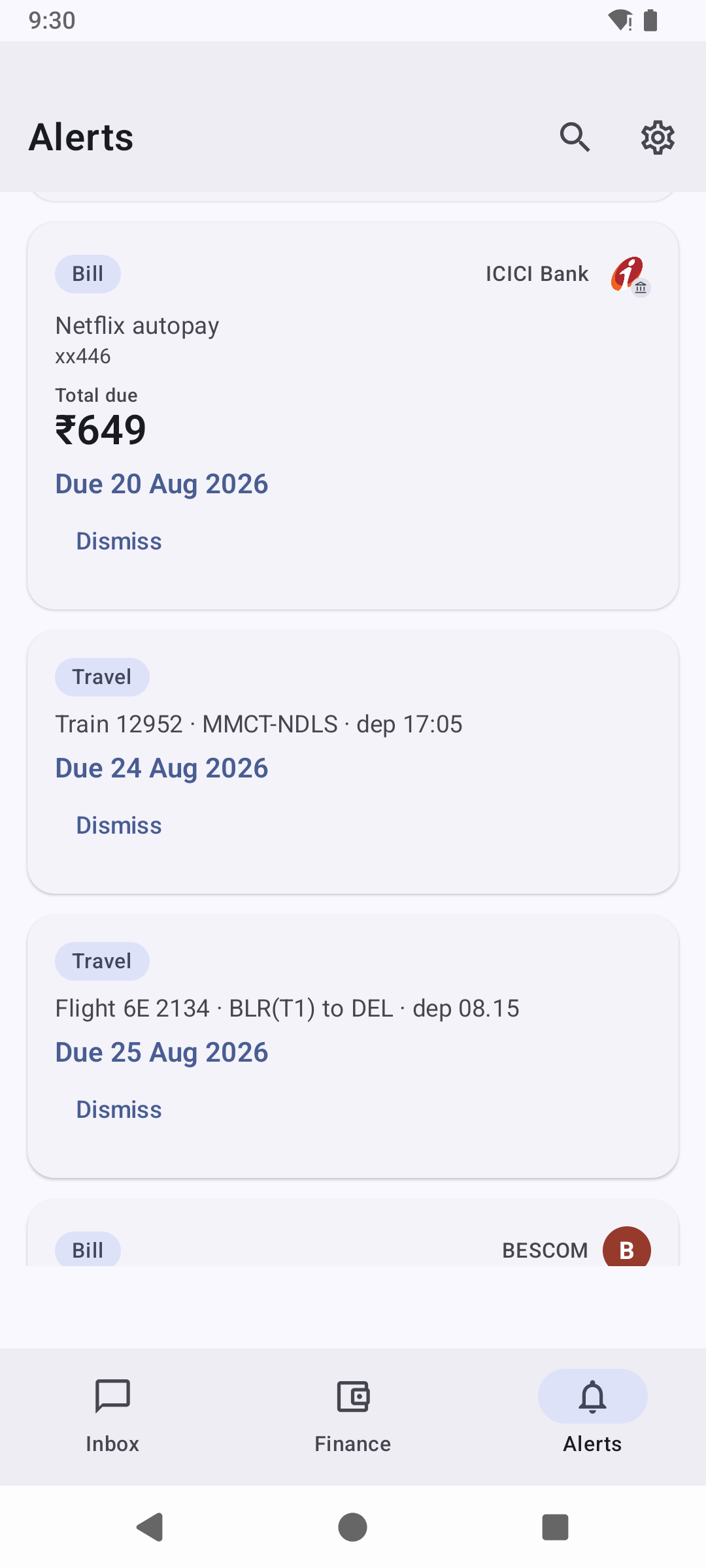 Screenshot of Clear SMS