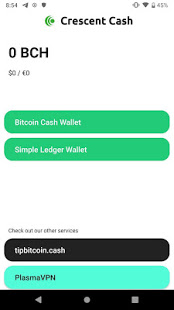 Screenshot of Crescent Cash
