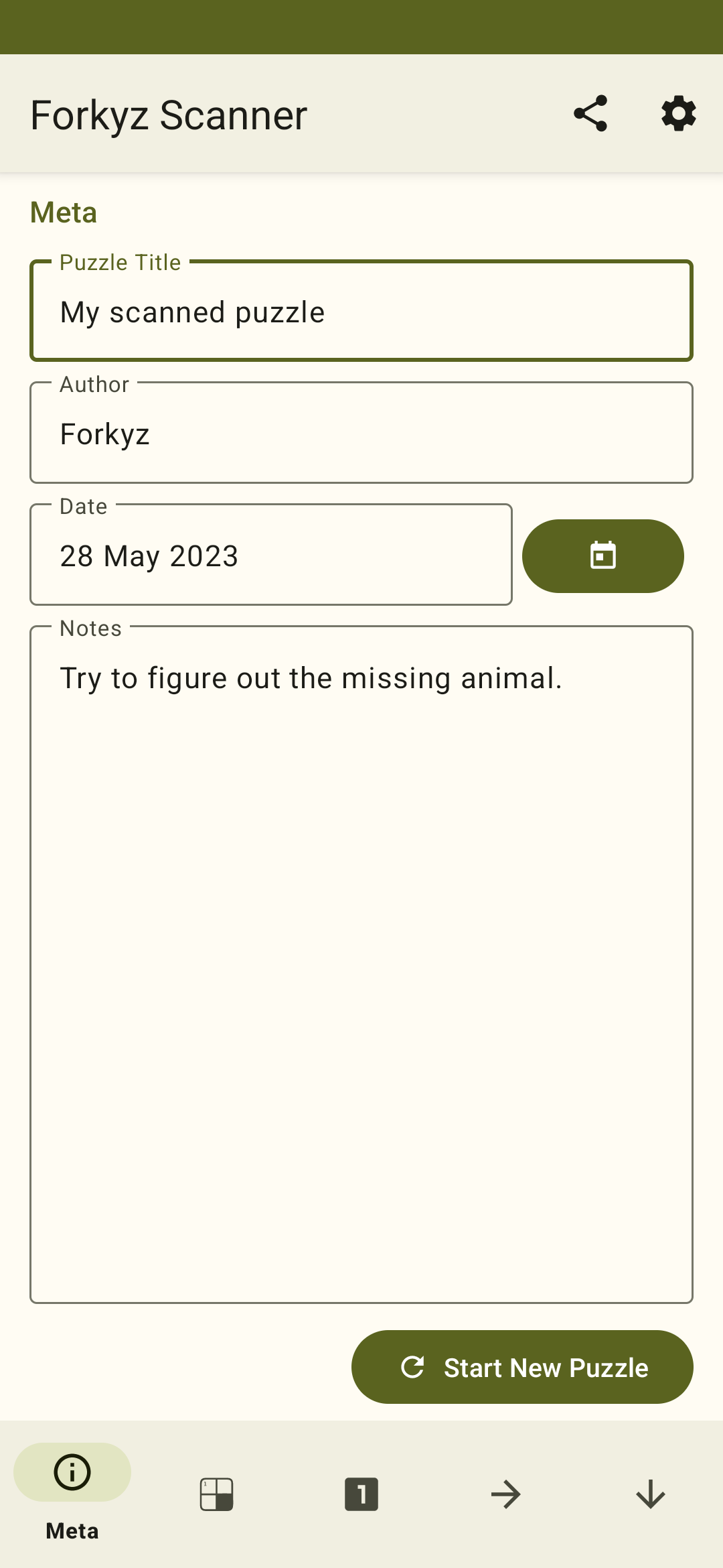 Screenshot of Forkyz Scanner