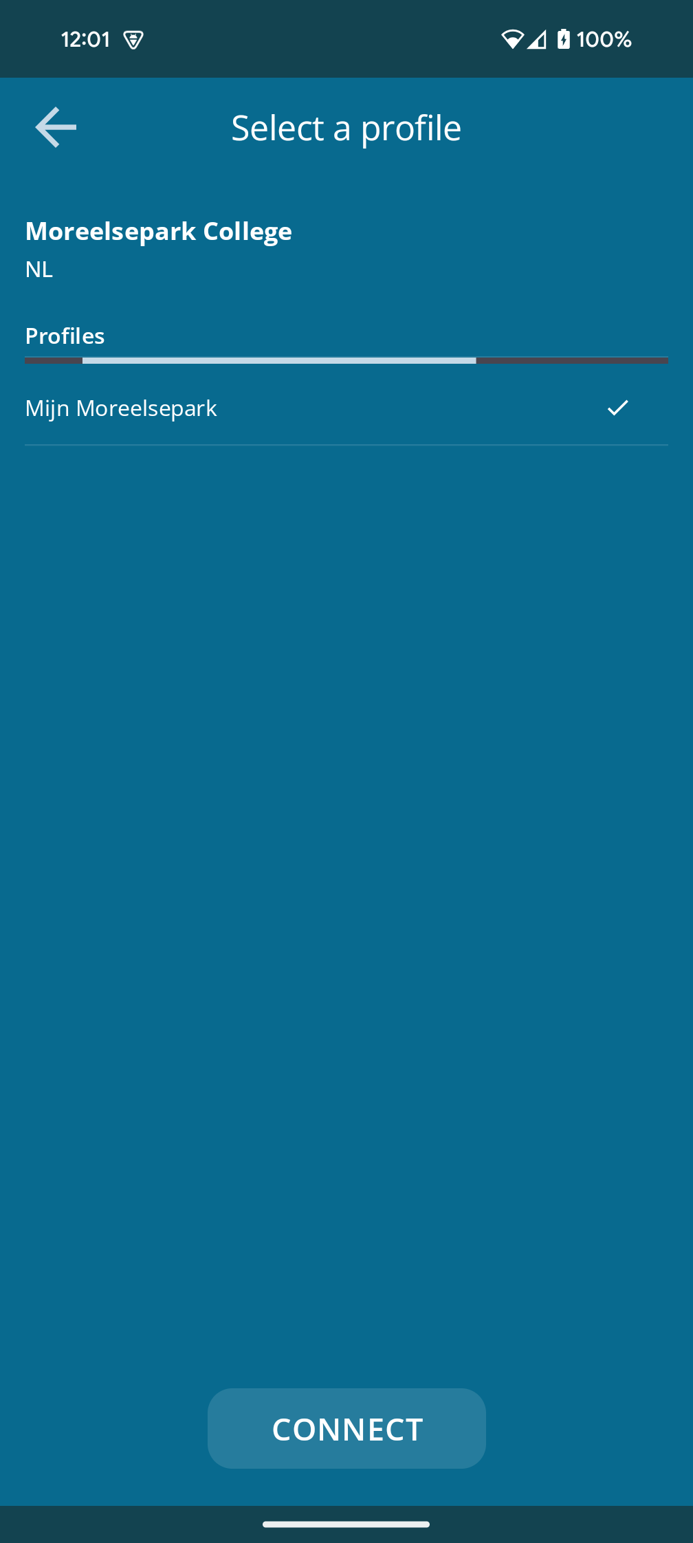 Screenshot of geteduroam