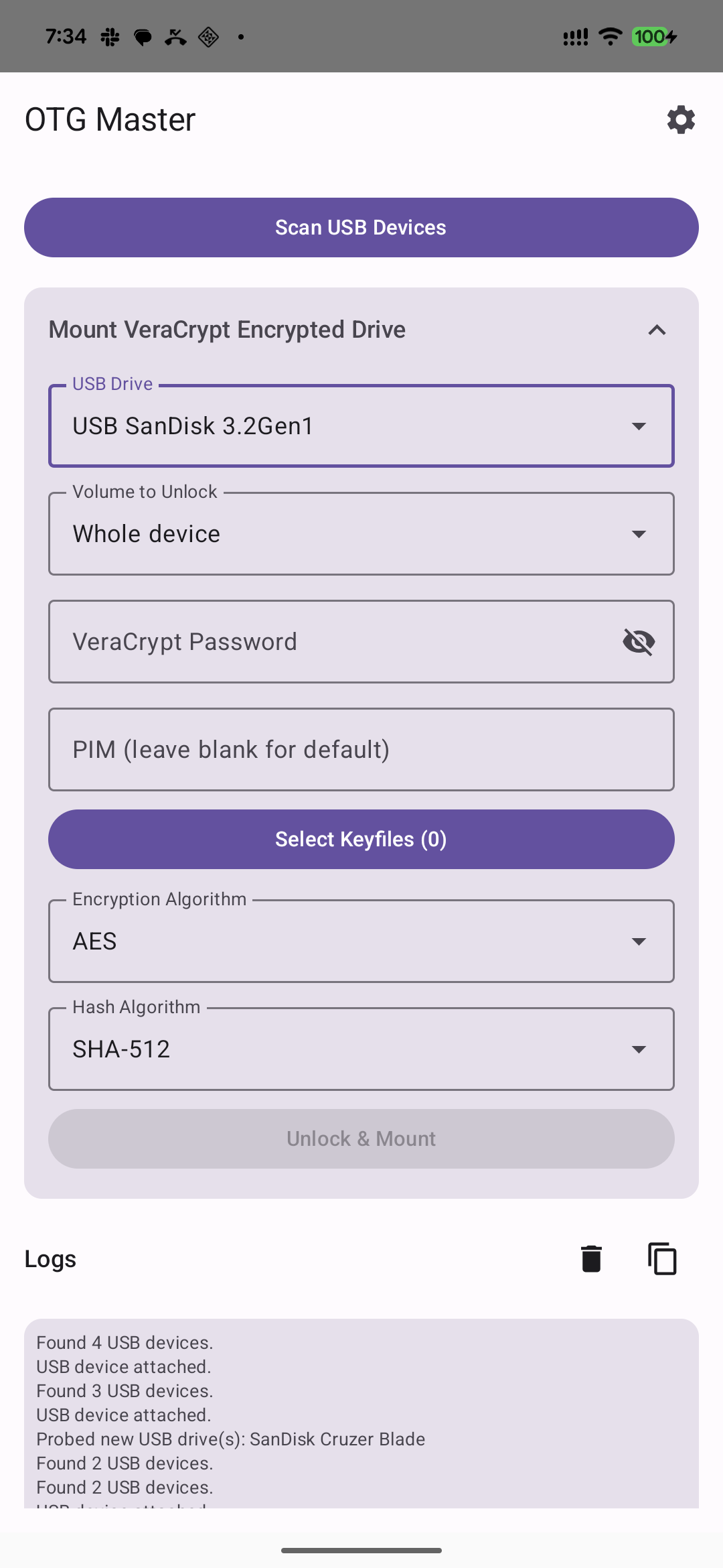 Screenshot of OTG Master
