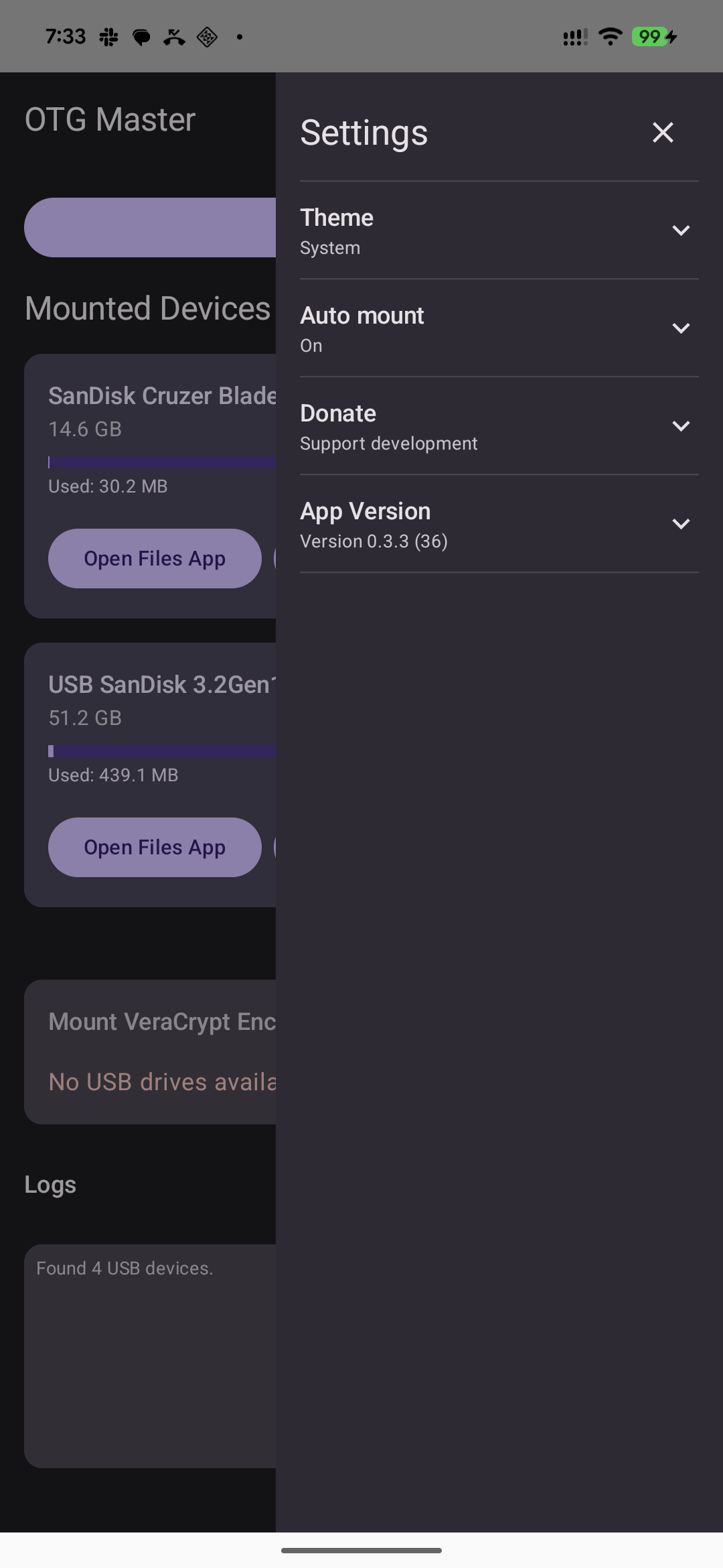 Screenshot of OTG Master