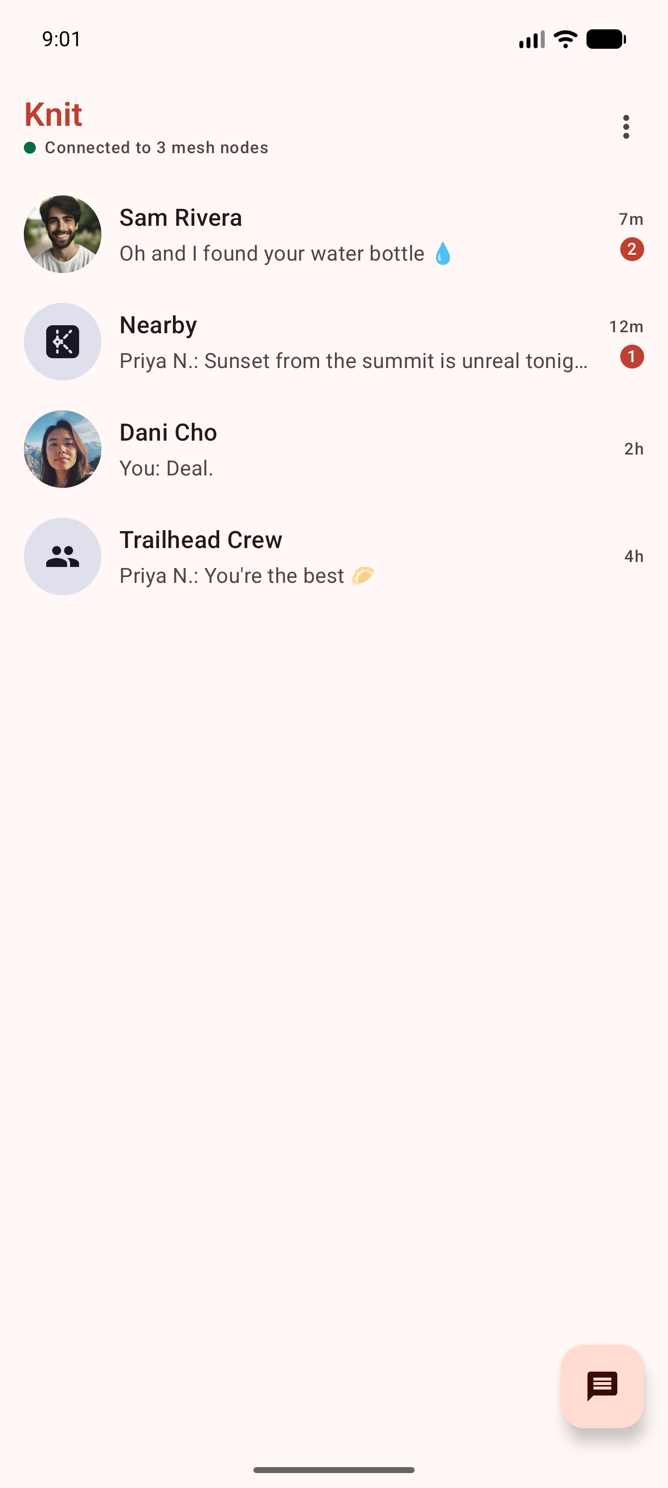 Screenshot of Knit