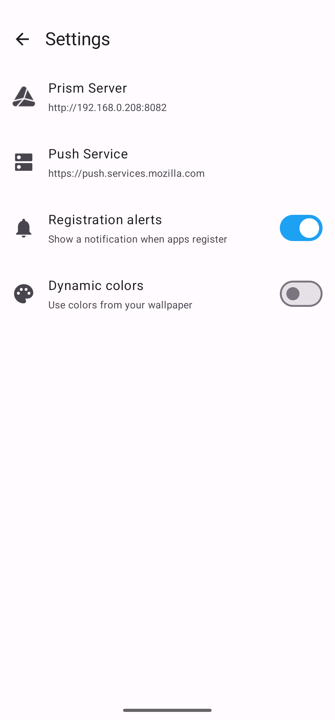 Screenshot of Prism