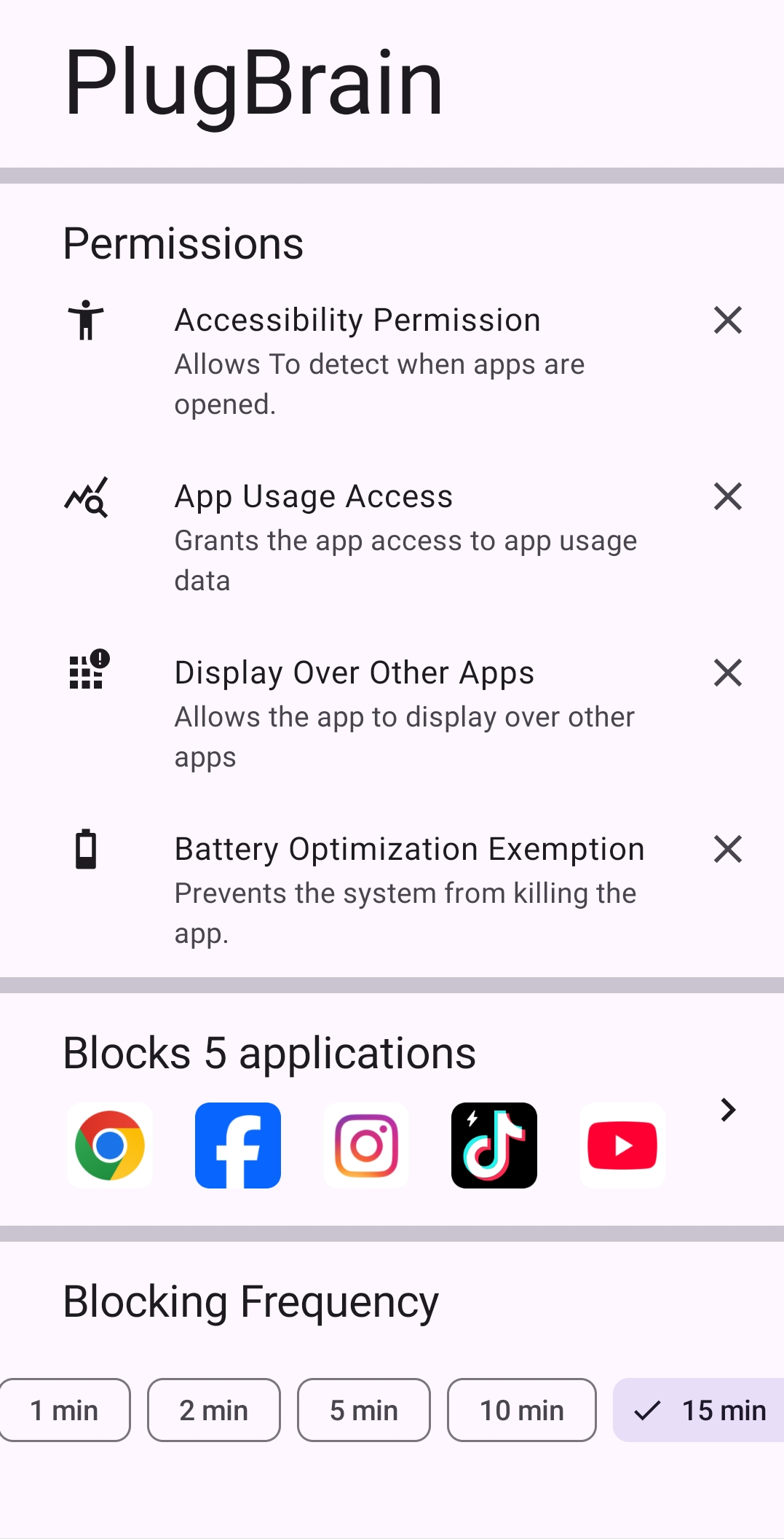 Screenshot of PlugBrain