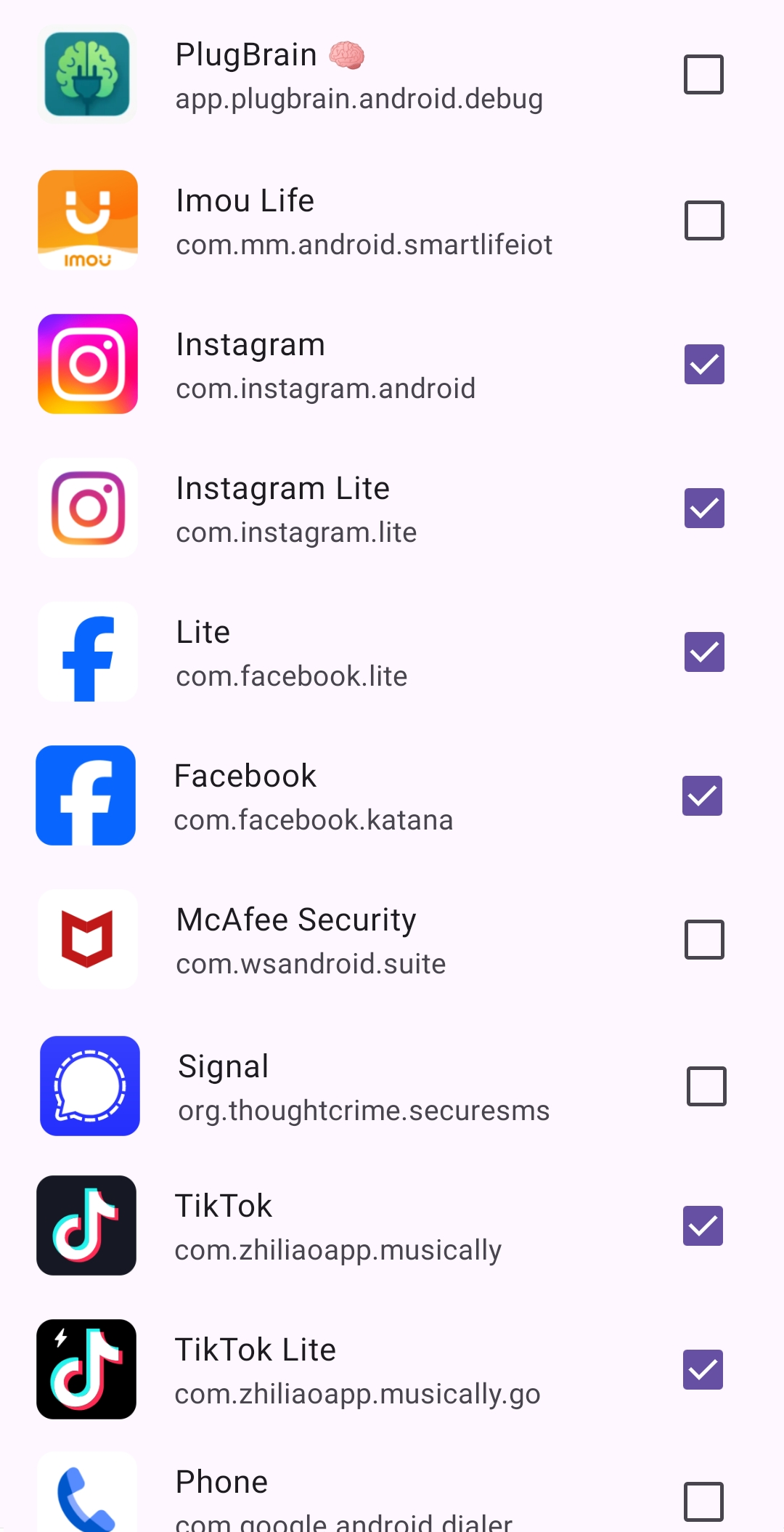 Screenshot of PlugBrain