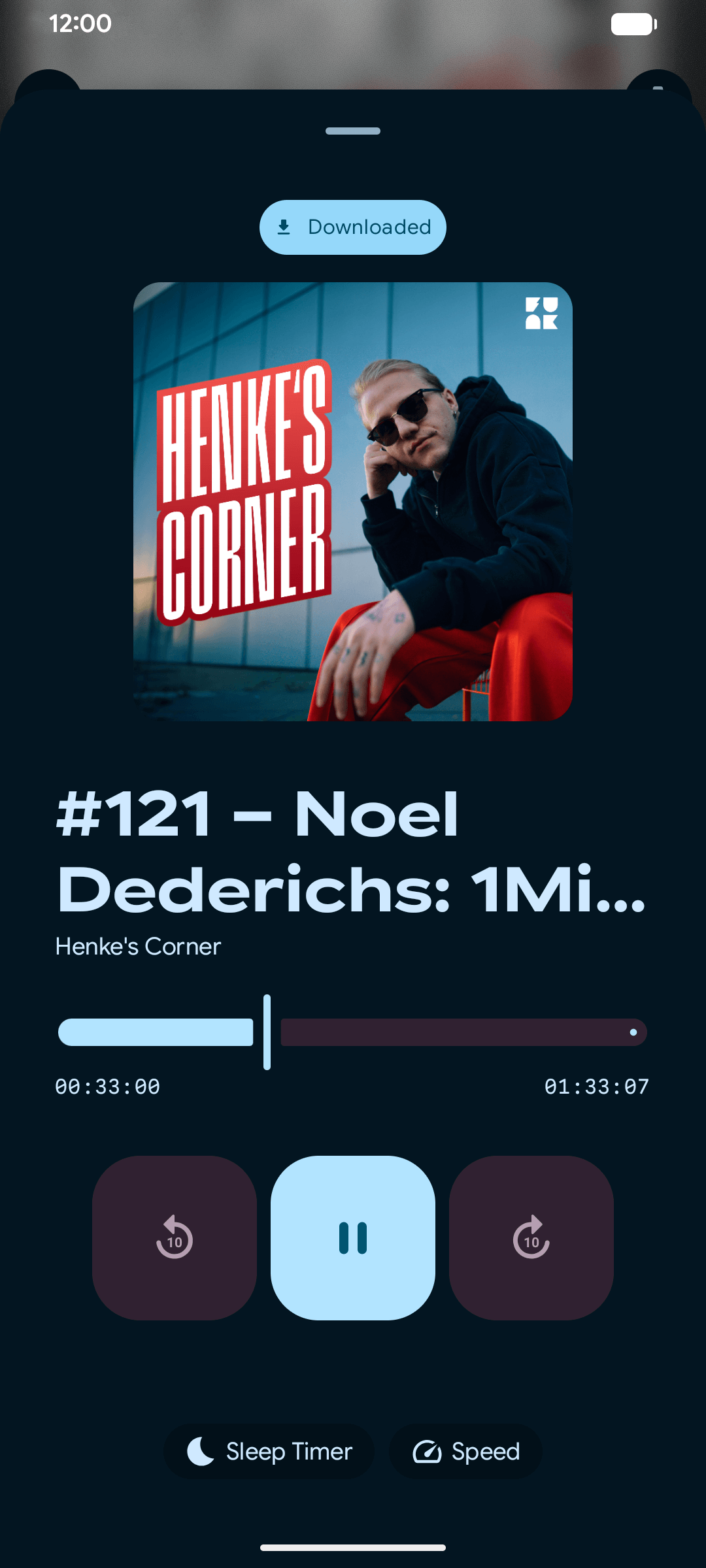 Screenshot of podium (Podcasts)