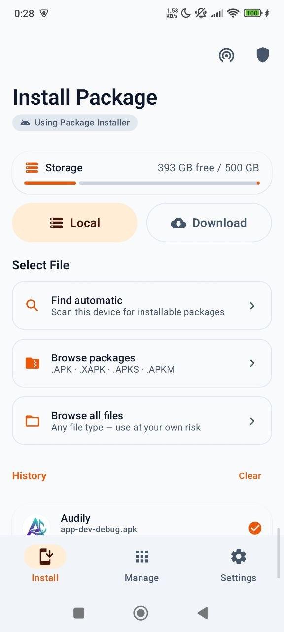Screenshot of Universal Installer