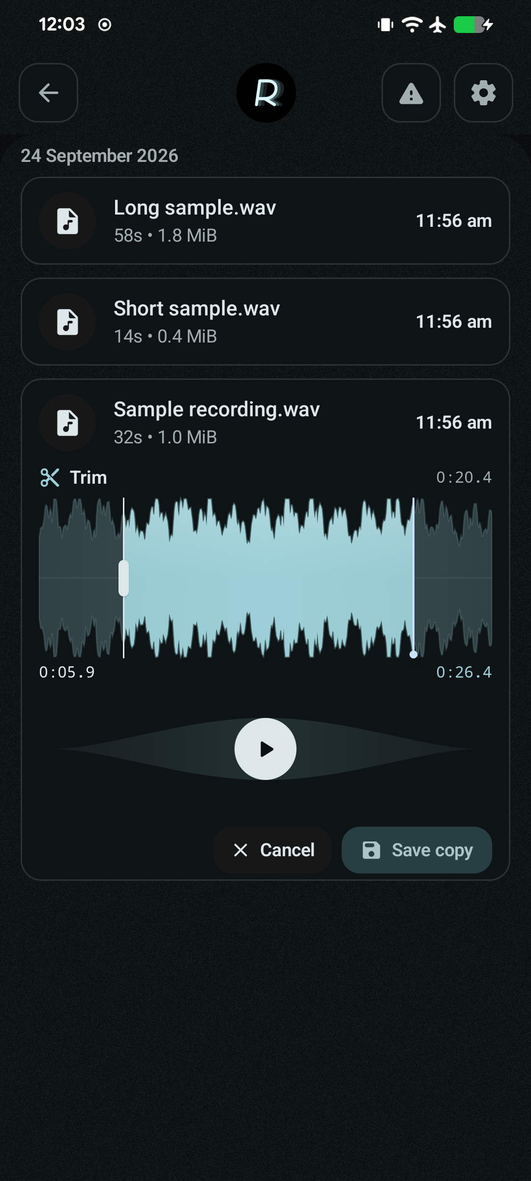Screenshot of Reverb