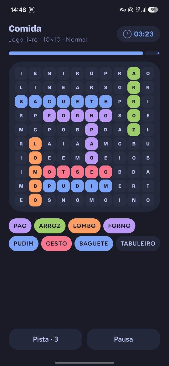 Screenshot of Sopa de Letras