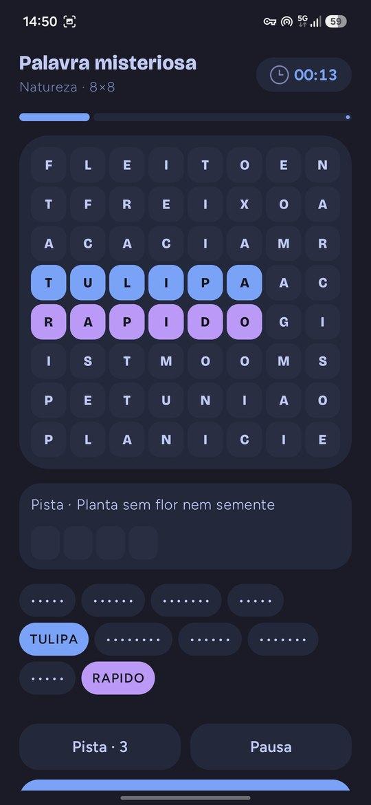 Screenshot of Sopa de Letras