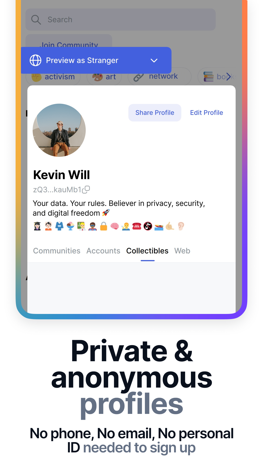 Screenshot of Status - Chat, Wallet, Browser