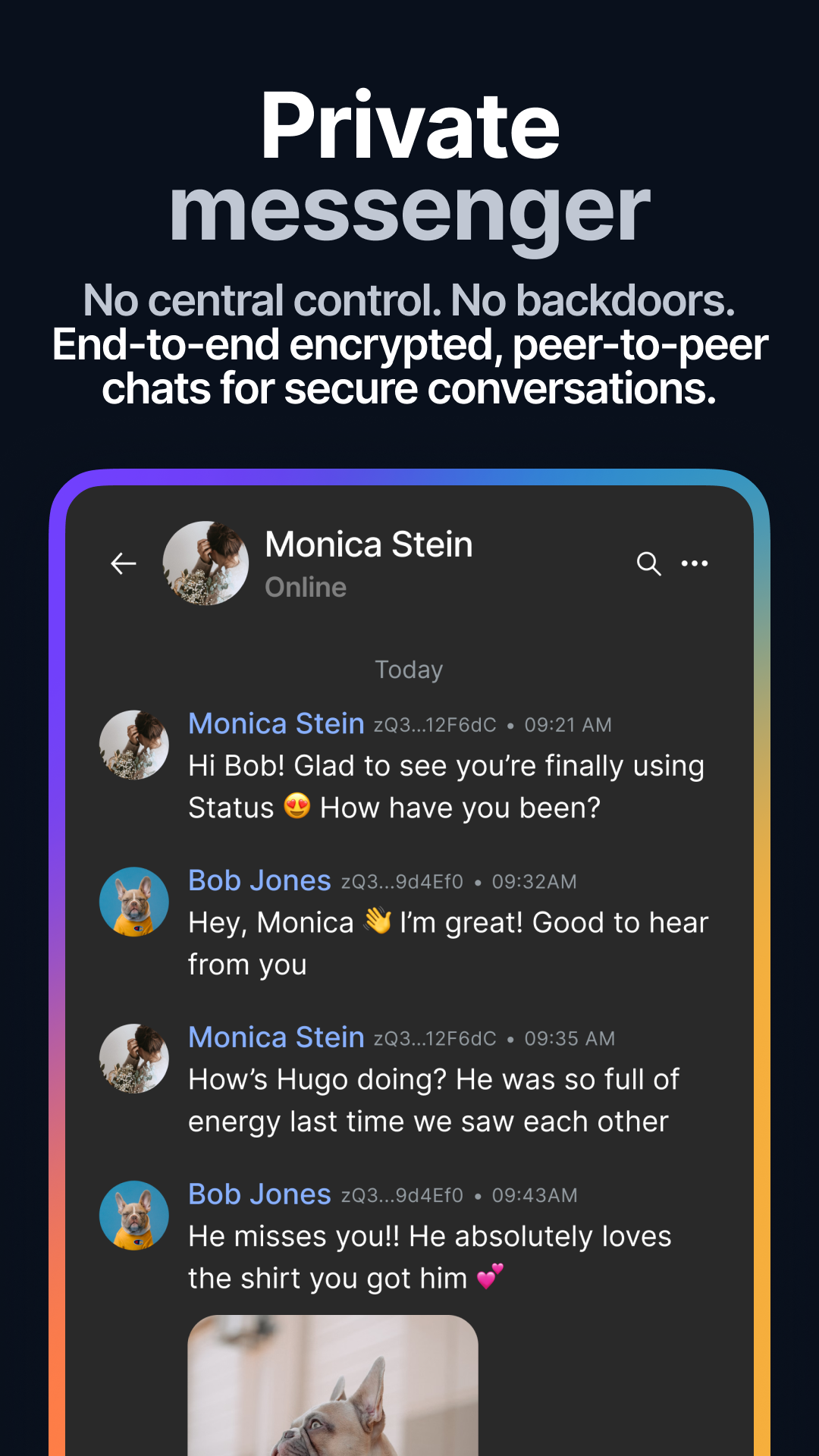 Screenshot of Status - Chat, Wallet, Browser