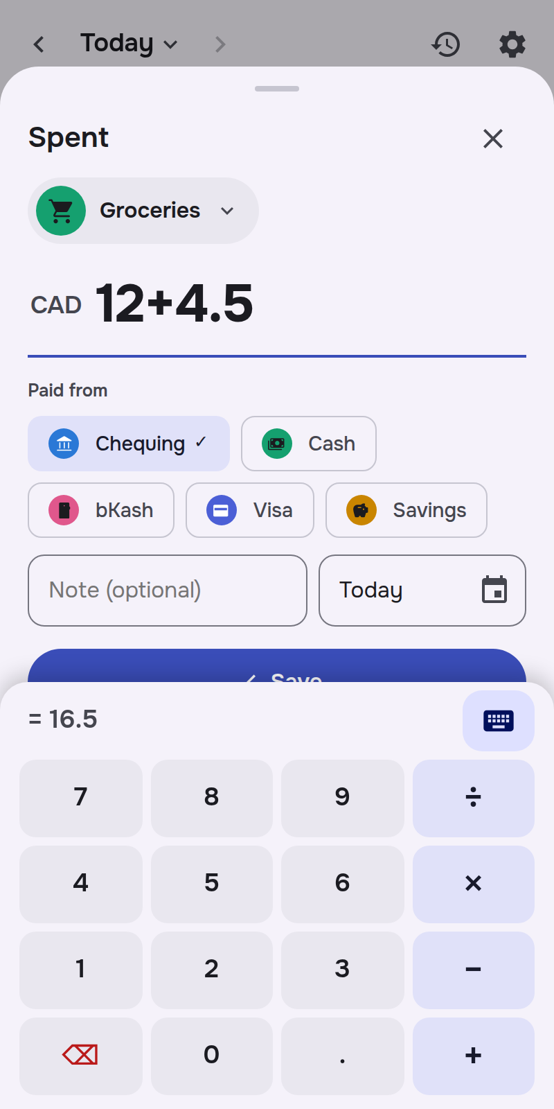 Screenshot of Tally