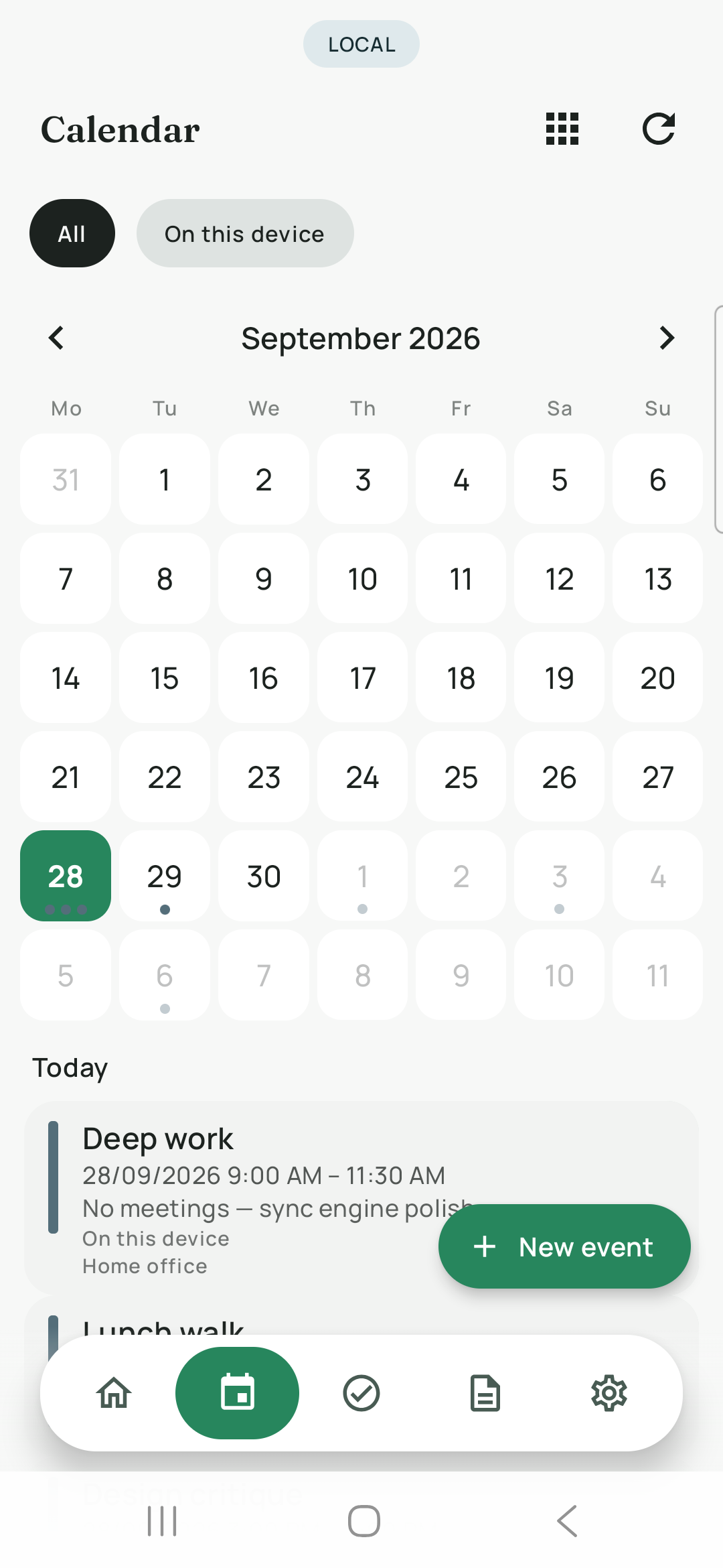 Screenshot of TaskDav
