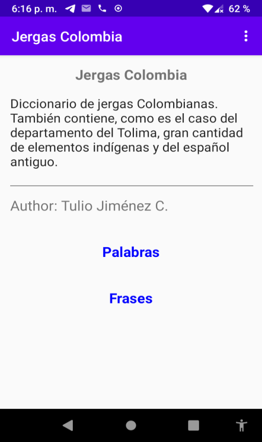 Screenshot of Jargons Colombia