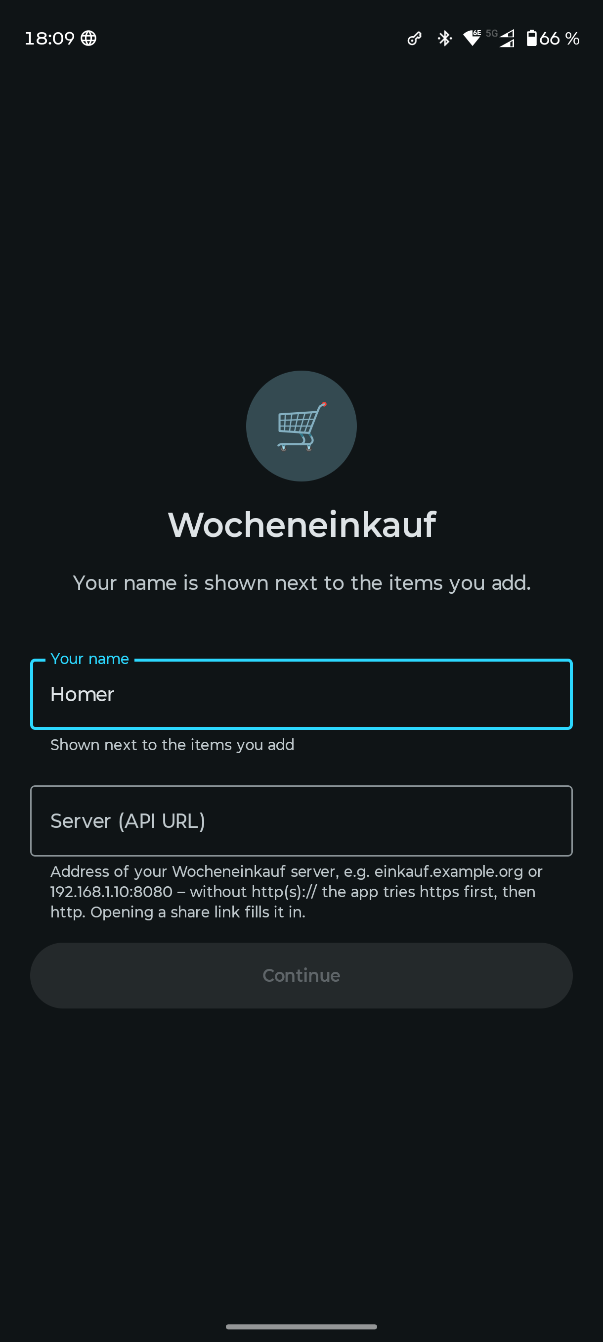 Screenshot of Wocheneinkauf