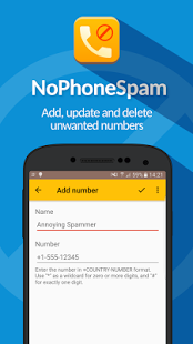 Screenshot of NoPhoneSpam