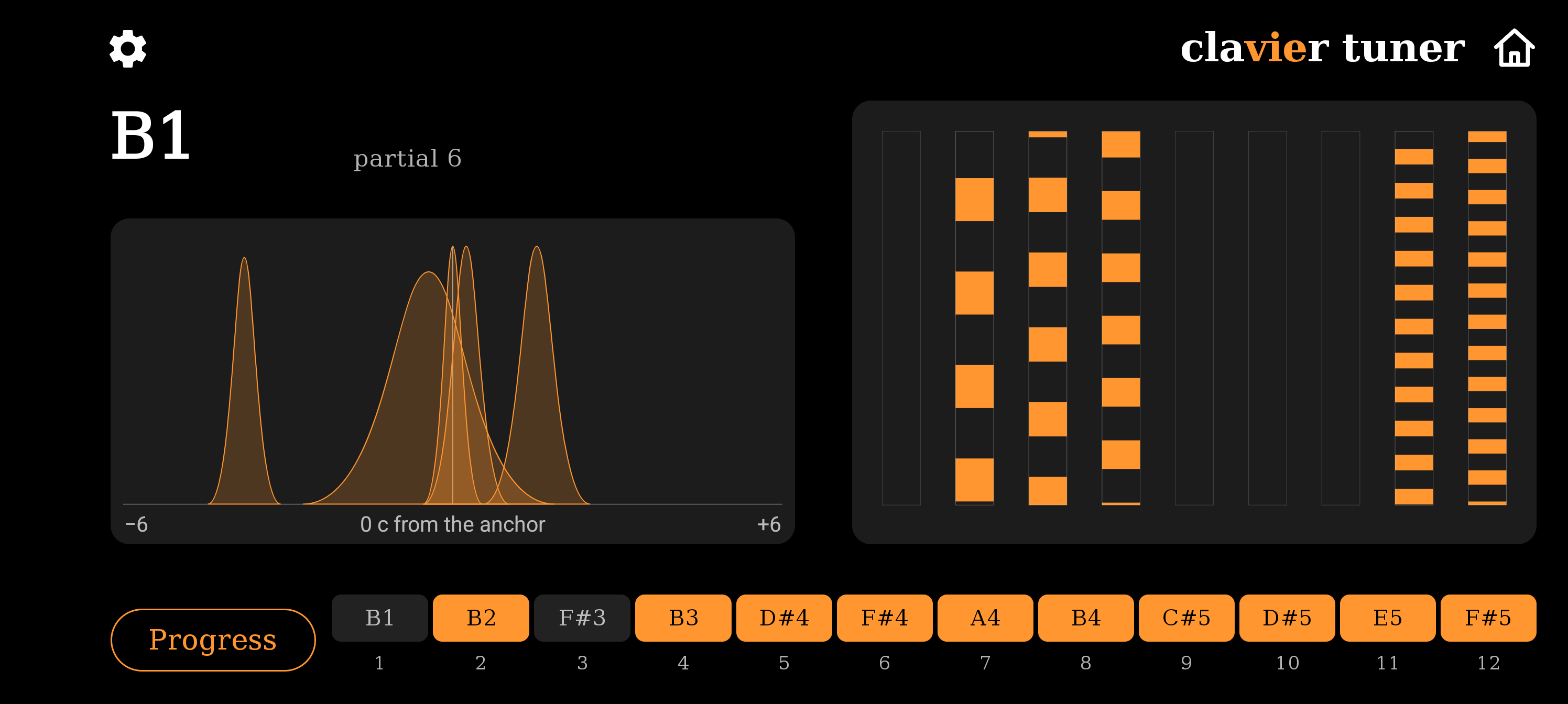 Screenshot of Clavier Tuner