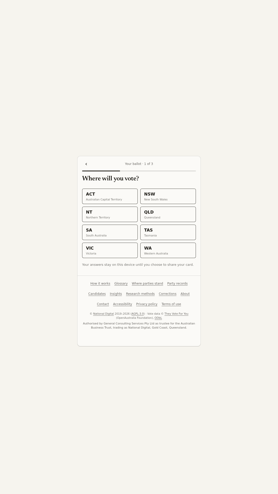 Screenshot of How2Vote