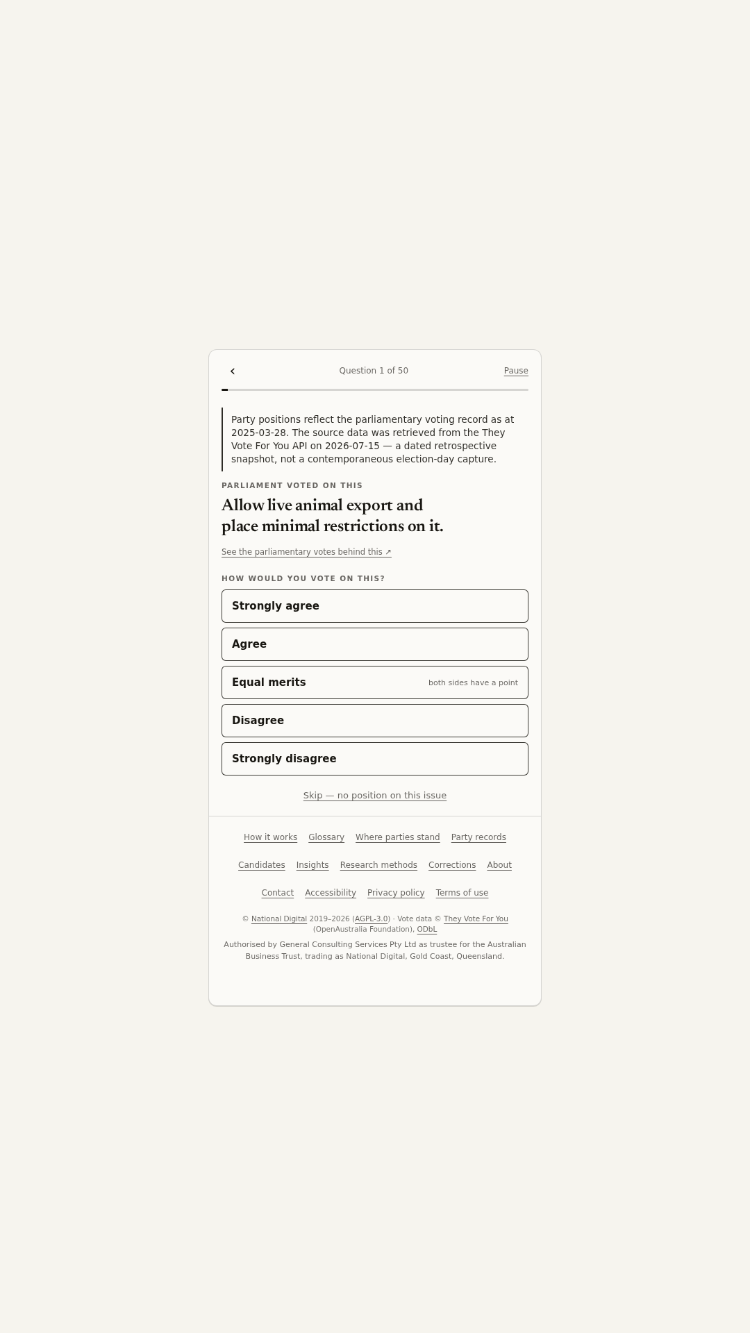 Screenshot of How2Vote
