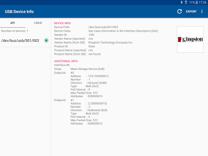 Screenshot of USB Device Info