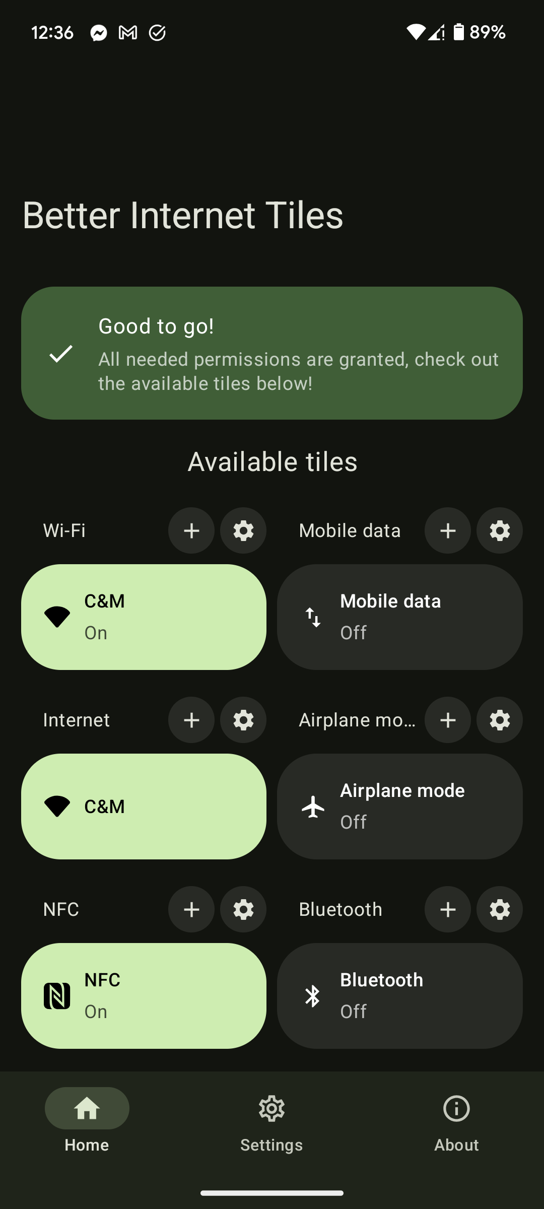 Screenshot of Better Internet Tiles
