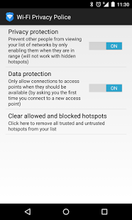 Screenshot of Wi-Fi Privacy Police