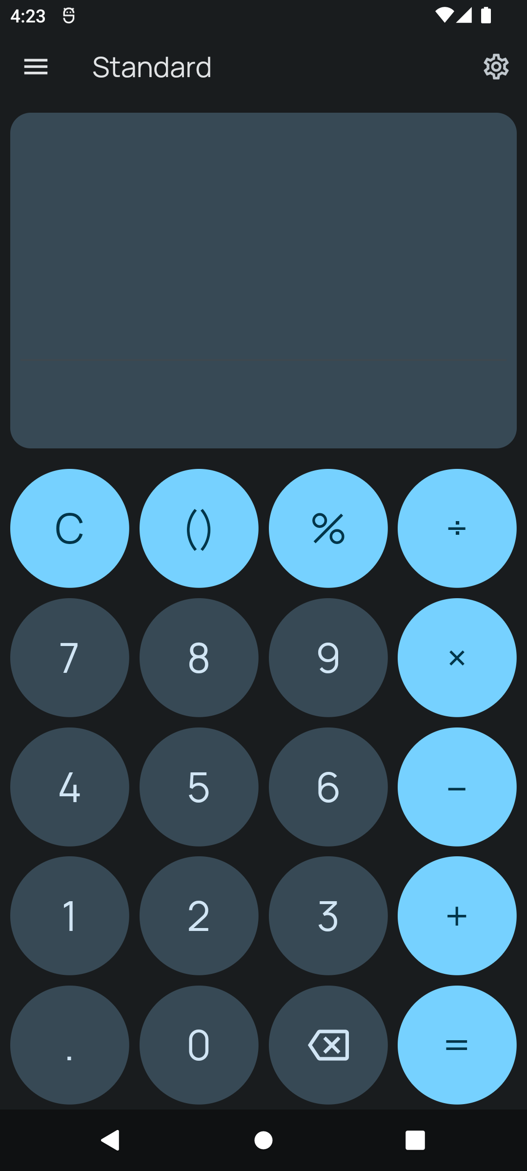 Screenshot of Mint Calculator