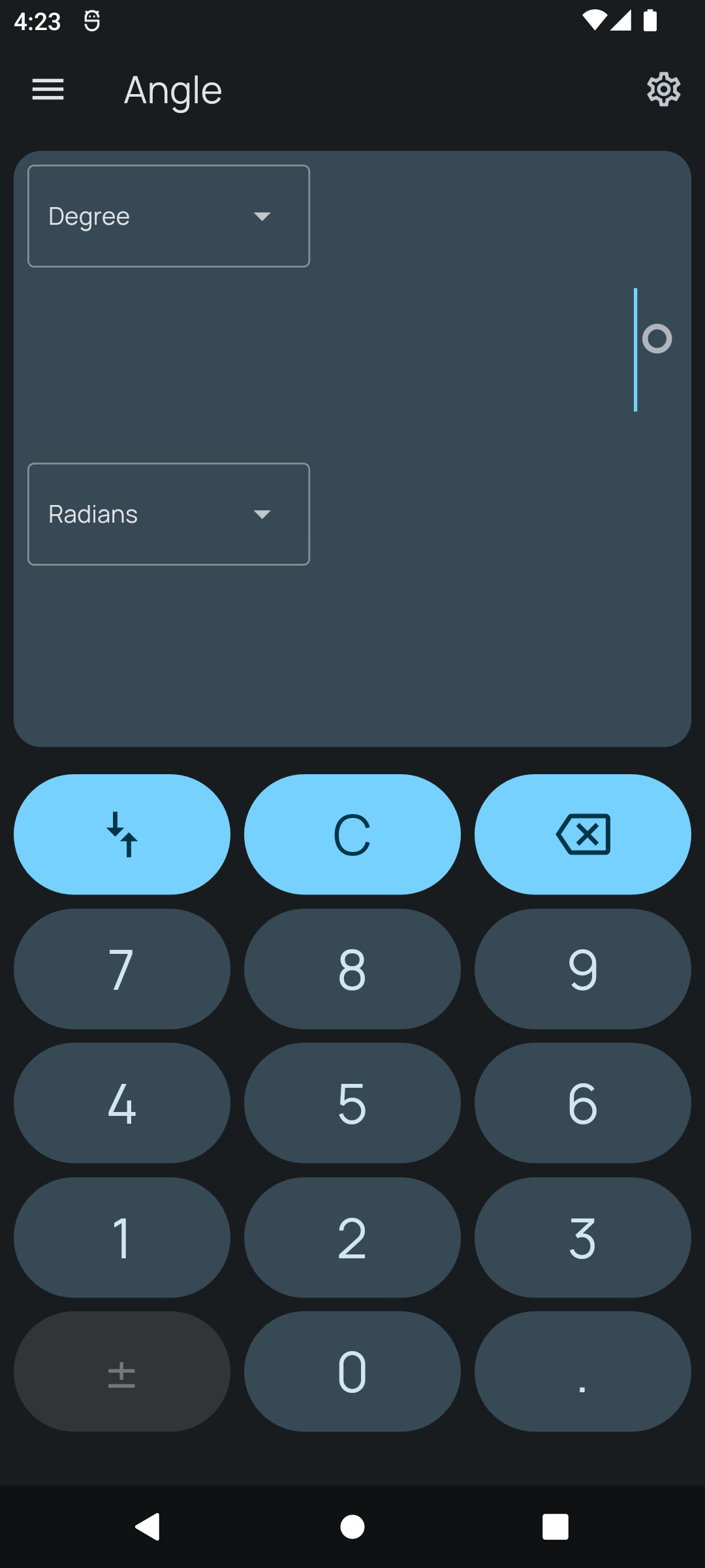 Screenshot of Mint Calculator