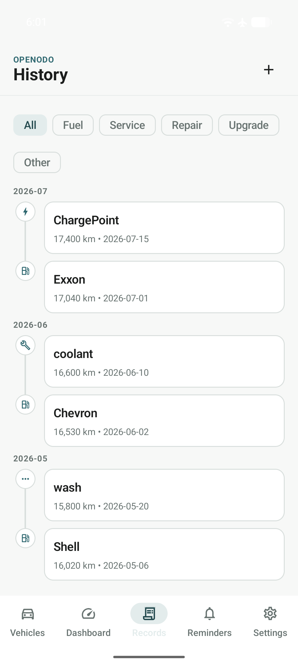 Screenshot of OpenOdo