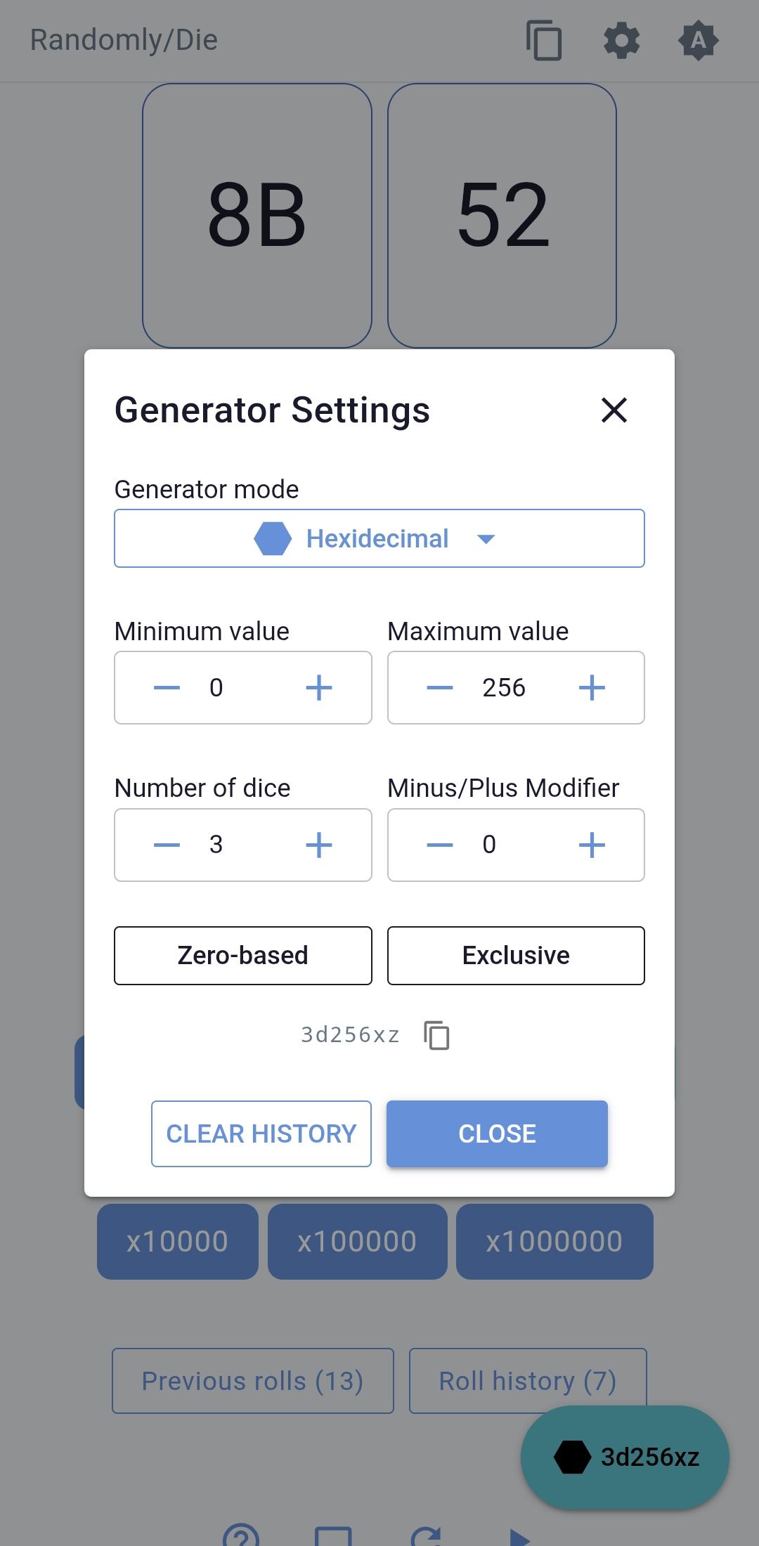 Screenshot of Randomly/Die