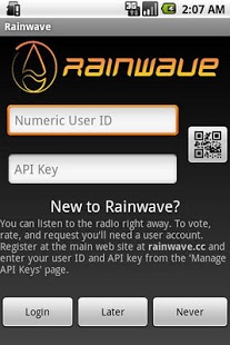 Screenshot of Rainwave