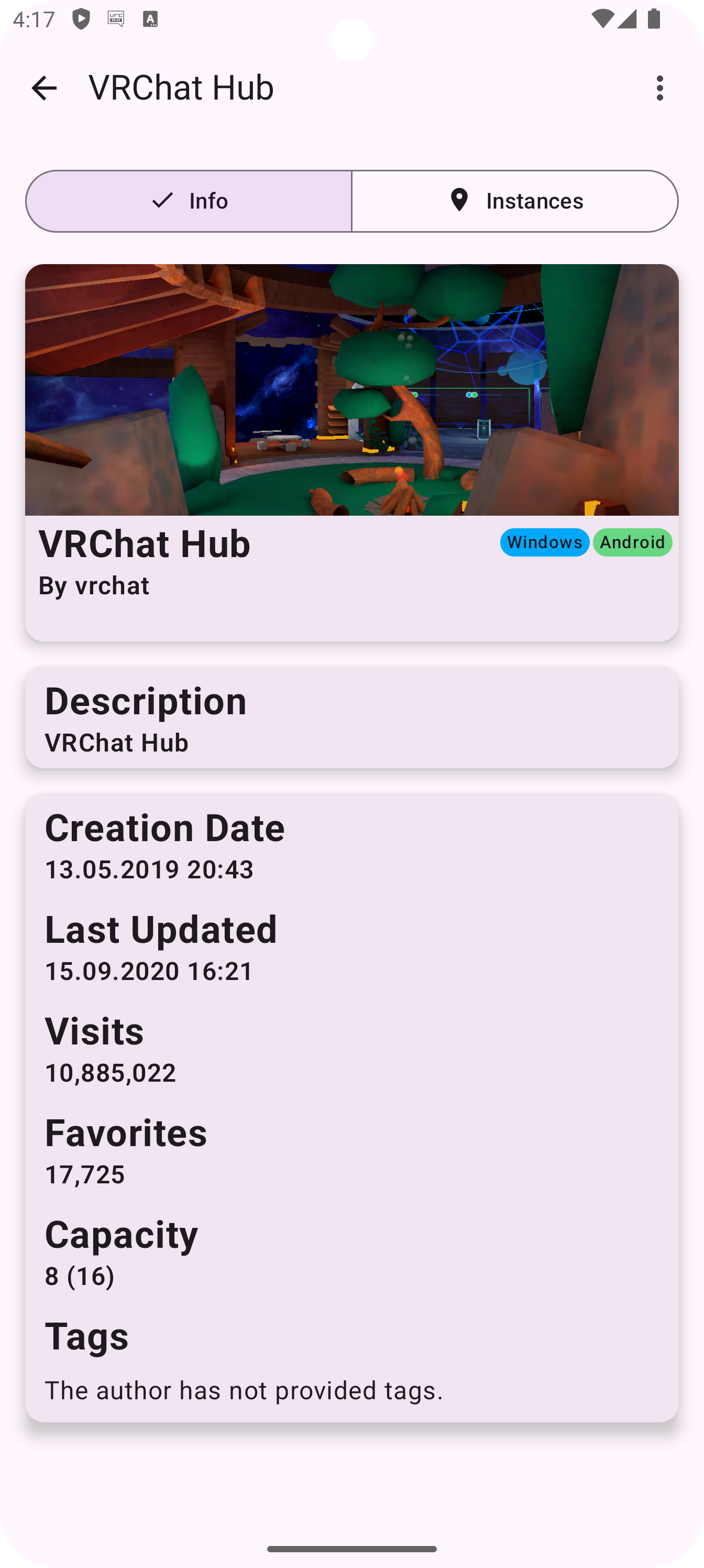 Screenshot of VRChat Android Assistant