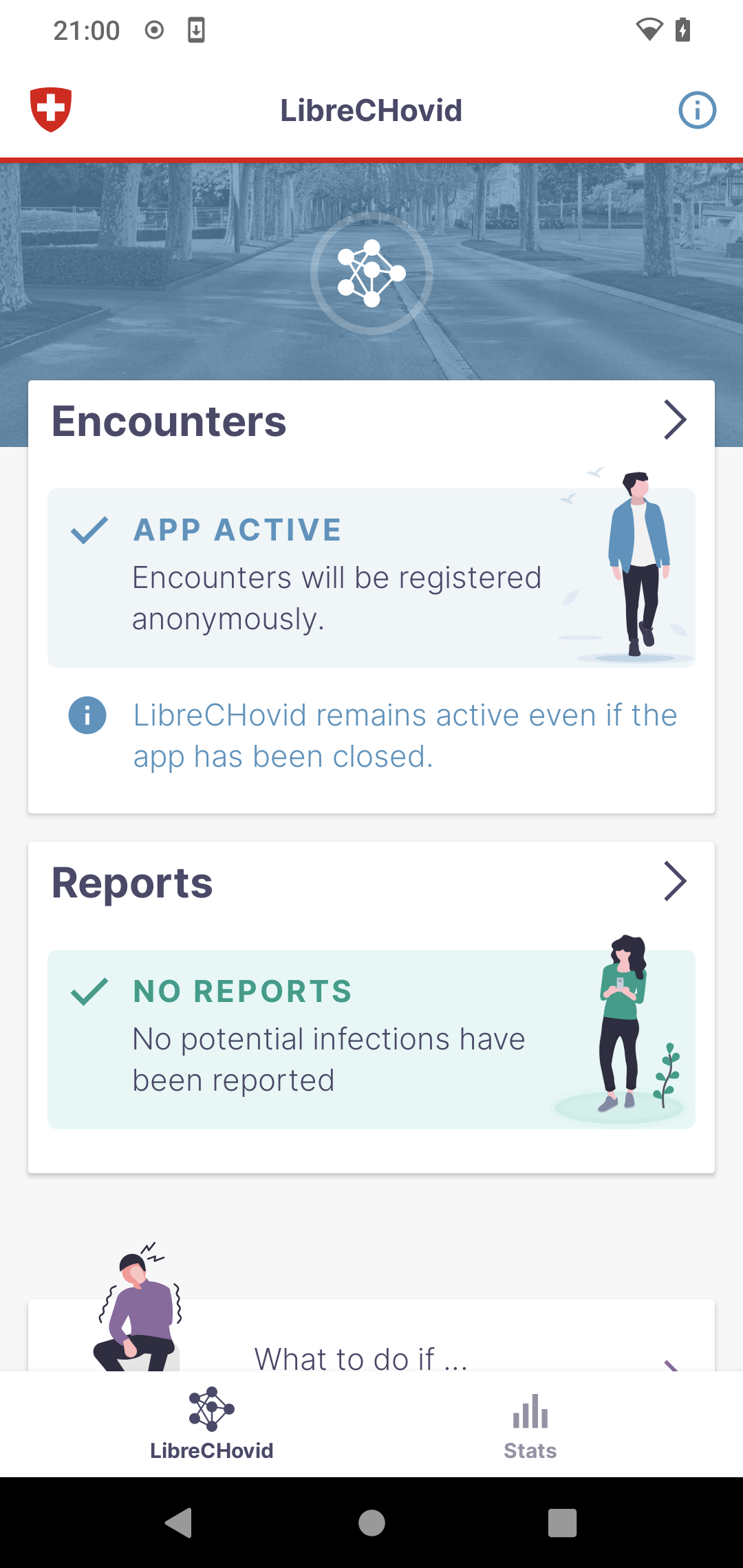 Screenshot of LibreCHovid