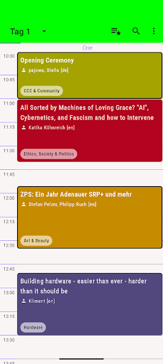 Screenshot of Winterkongress 2026 Schedule