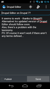 Screenshot of Drupal Editor
